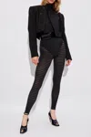 Alaïa Sheer Striped Leggings In Black