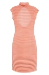 ALAÏA ALAÏA TRANSPARENT STRIPE BACK CUTOUT DRESS