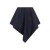 Alaïa Triangle Asymmetric Denim Miniskirt In Blue