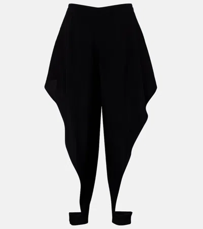 Alaïa Womens Alaia Oversized Cut-out Wool Trousers In Animal Print