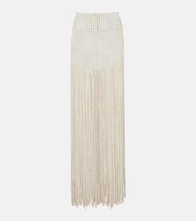 Alaïa Trompe L'ail Wide-leg Pants In Gray