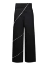 Alaïa Ribbed Knit High Neck Bodysuit With Zipper In Black