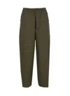 Alaïa Womens Olive Peplum Wide-leg Cotton-poplin Trousers In Green