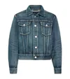 Alaïa Trucker Denim Jacket In Blue