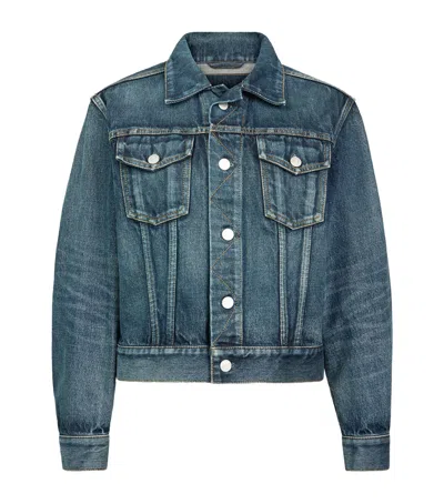 Alaïa Trucker Denim Jacket In Blue