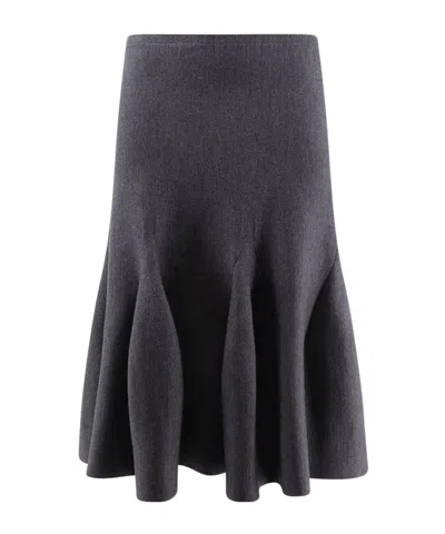 ALAÏA ALAÏA FLARED HEM KNITTED MIDI SKIRT