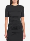 Alaïa Alaia Viscose Elastane Pleats T-shirt In Black