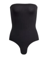 Alaïa Alaia Second Leather Knit Bustier Body In Black