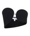 Alaïa Wool Blend Strapless Top With Rounded Cups In Noir