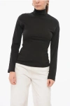 Alaïa Turtleneck Cinched T-shirt With Back Zip