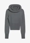 Alaïa Alaia Women Sculptural-hood Pullover In Gray