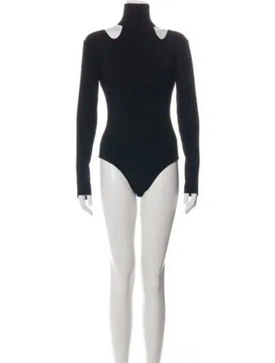 Pre-owned Alaïa Turtleneck Long Sleeve Bodysuit In Green