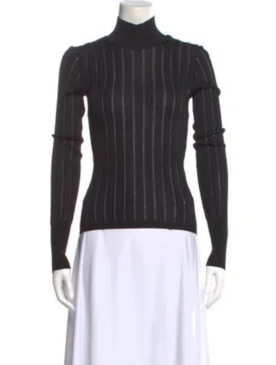Pre-owned Alaïa Turtleneck Long Sleeve Top In Gray