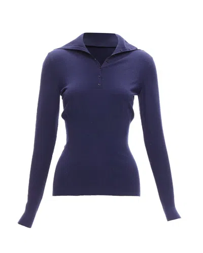 Pre-owned Alaïa Turtleneck Sweater In Blue/navy Blue