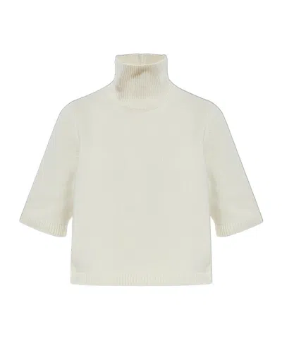 Alaïa Turtleneck Sweater In Neutral
