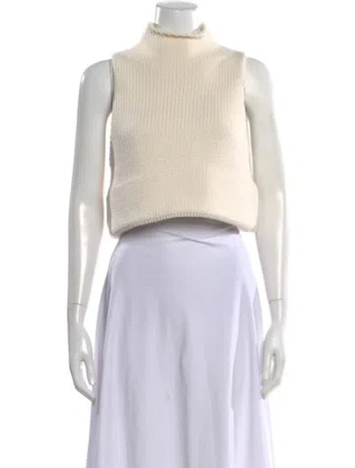 Pre-owned Alaïa Turtleneck Sweater In Neutral