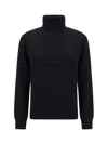 Alaïa Wool-blend Turtleneck Sweater In Noir Alaia