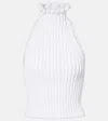Alaïa Viscose Halter Top In White