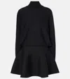 Alaïa Dolman Long Sleeve Turtleneck Sweater Dress In Black