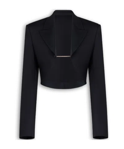 Alaïa Tuxedo Bolero In Wool In Black
