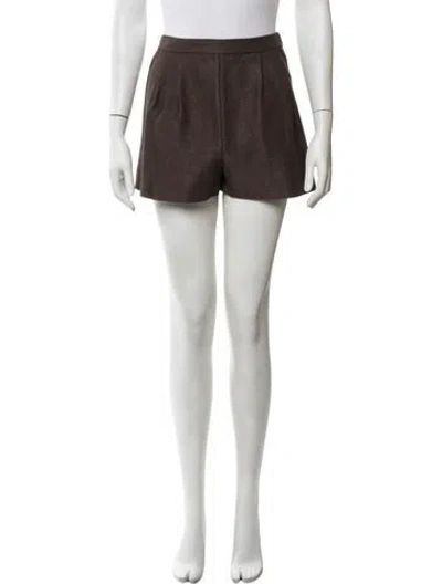 Pre-owned Alaïa Tweed Pattern Mini Shorts In Brown