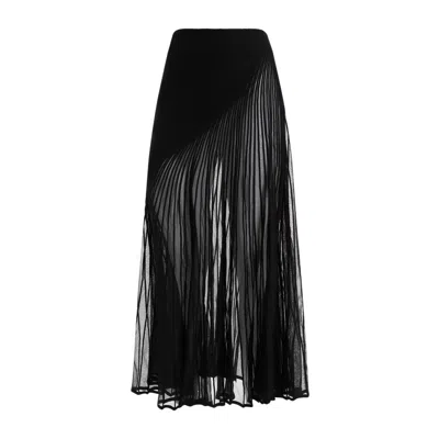 Alaïa Twisted Black Viscose Skirt