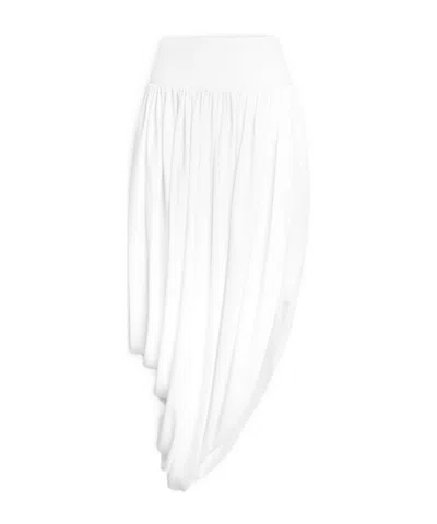 Alaïa Twisted Fluid Jersey Skirt In Yellow