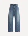 Alaïa Twisted Stitch Wide-leg Jeans In Blue