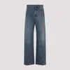 Alaïa Twisted Stitch Wide-leg Jeans In Blue