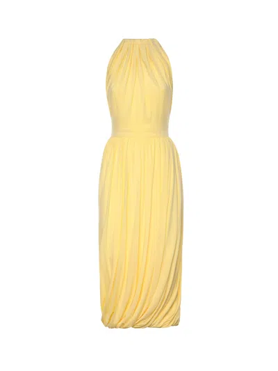 Alaïa Twisted Jersey Dress In Yellow