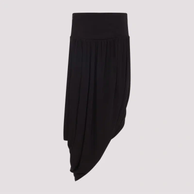 Alaïa Wool Asymmetric Skirt In Black
