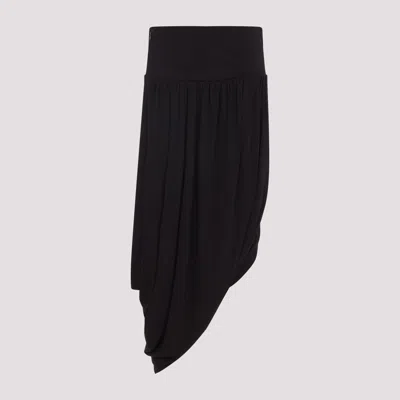 Alaïa Twisted Midi Skirt In Black