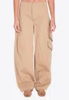 Alaïa Twisted Round Cargo Pants In Neutral