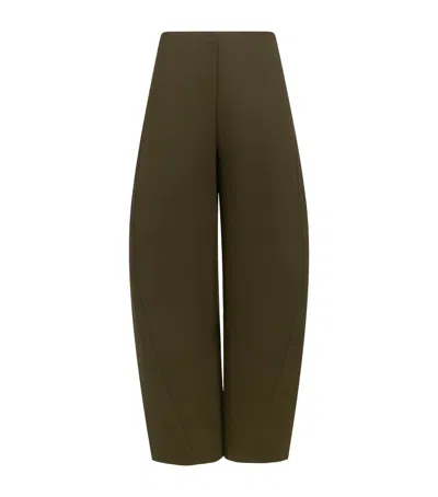 Alaïa Twisted Round Trousers In Green