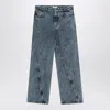 Alaïa Alaia Twisted Stonewashed Denim Jeans Women In Blue