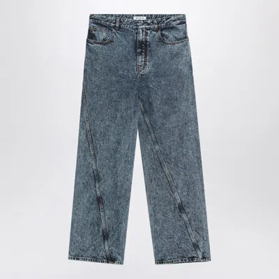 ALAÏA ALAÏA TWISTED STONEWASHED DENIM JEANS