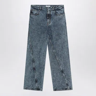 ALAÏA ALAIA  TWISTED STONEWASHED DENIM JEANS