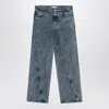Alaïa Alaia Twisted Stonewashed Denim Jeans Women In Blue