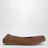 Alaïa Two-tone Ballerina With Square Toe In Brown In Brown