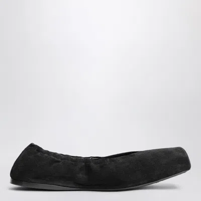 Alaïa Alaia Twotone Ballerina With Square Toe In Brown In Black