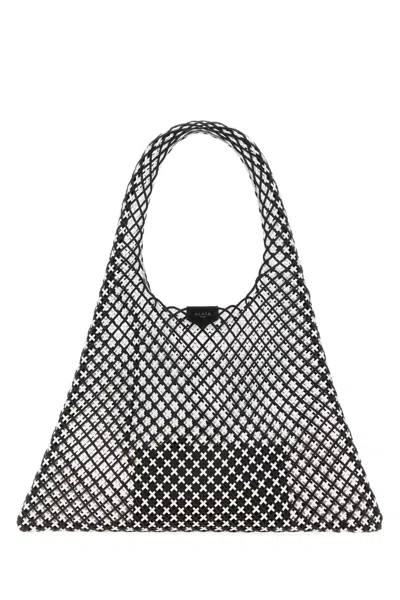 Alaïa Alaia Two-tone Mesh One-piece Shopping Handbag In Multicoloured