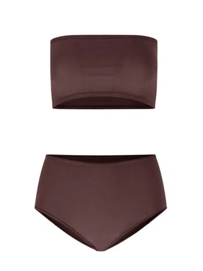 Alaïa Alaia Chocolate Underwear Set In Brown