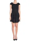 Alaïa V-neck Midweight Knit Wool Mini Dress Clothing In Grey
