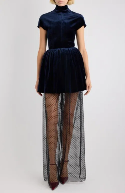 Alaïa Velvet Minidress In Brown