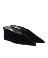 Alaïa Alaia Black Velvet Cube-heeled Mule Women In Black