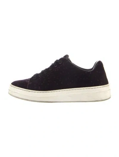 Pre-owned Alaïa Velvet Polka Dot Print Sneakers In Multi