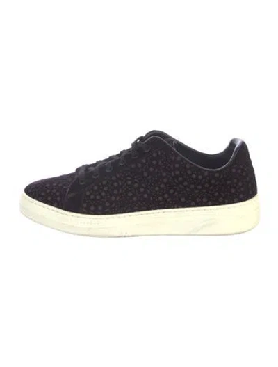 Pre-owned Alaïa Velvet Polka Dot Print Sneakers In Purple