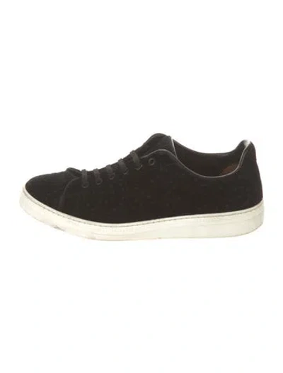 Pre-owned Alaïa Velvet Sneakers In Black