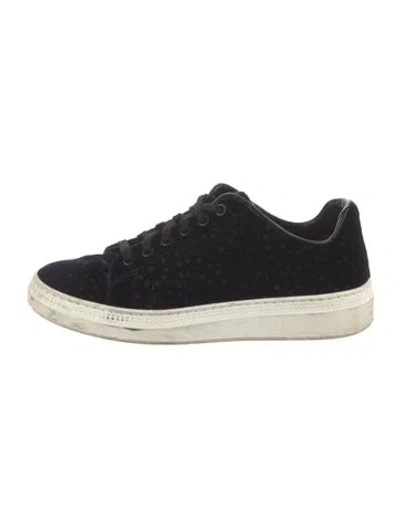 Pre-owned Alaïa Velvet Sneakers In Black