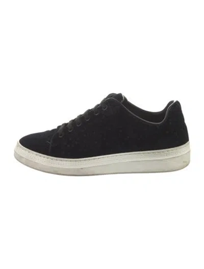 Pre-owned Alaïa Velvet Sneakers In Blue